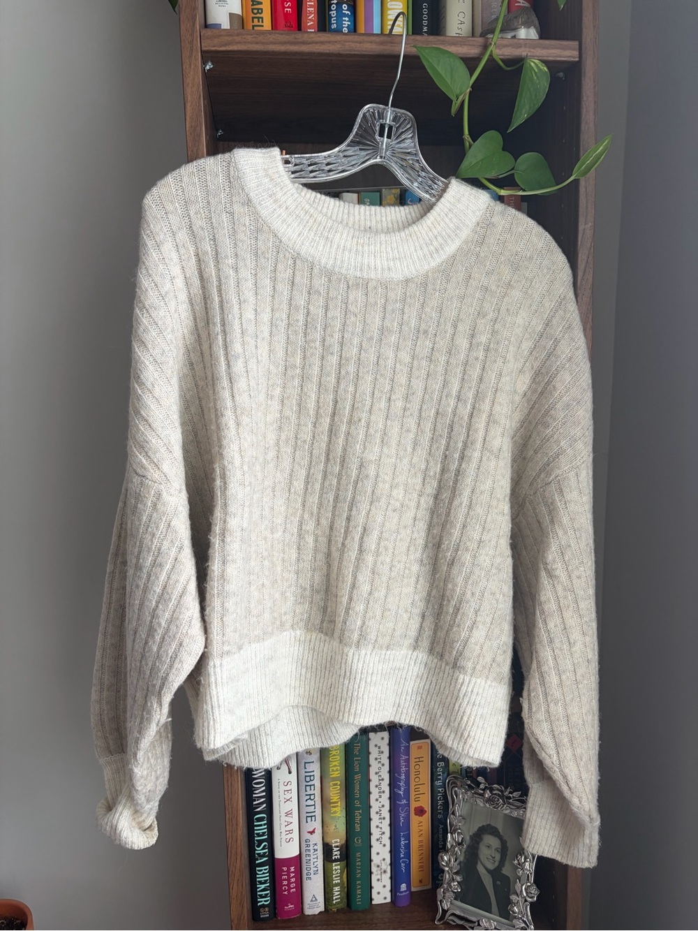 Sincerely Jules Ribbed Crewneck Sweater — Oatmeal/Cream